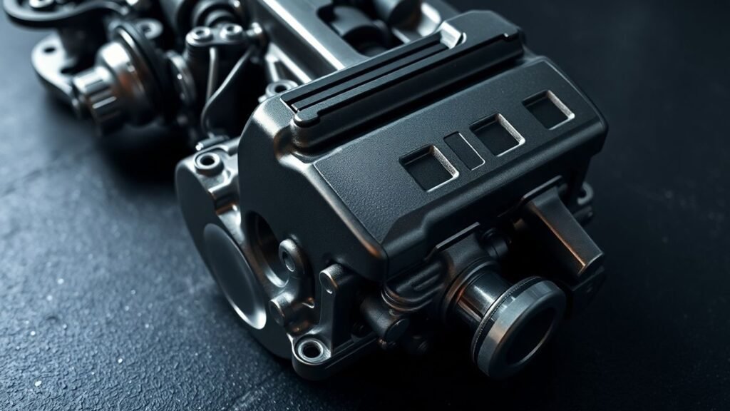 Shiny new Kia engine part close-up