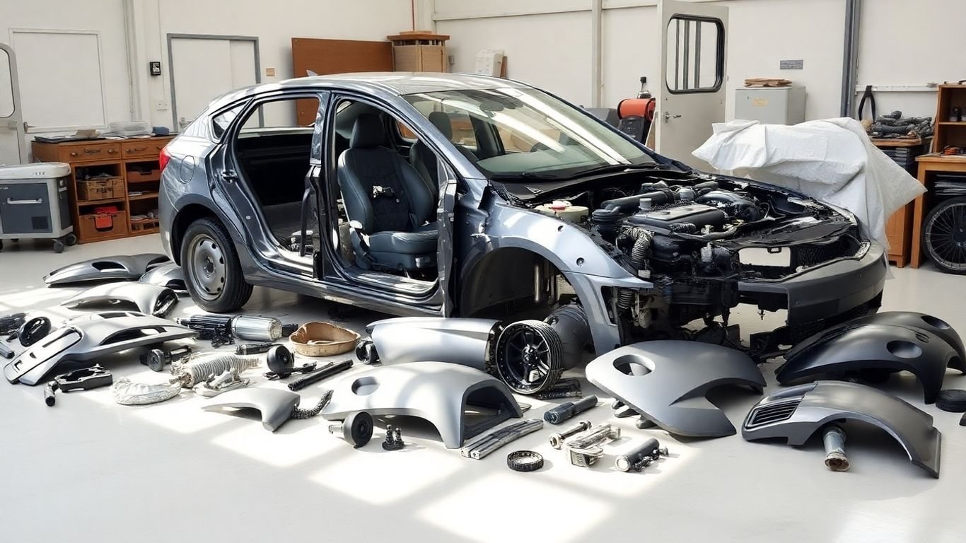 From Wreckage to Resale: The Journey of a Wrecked Kia Car into Spare Parts