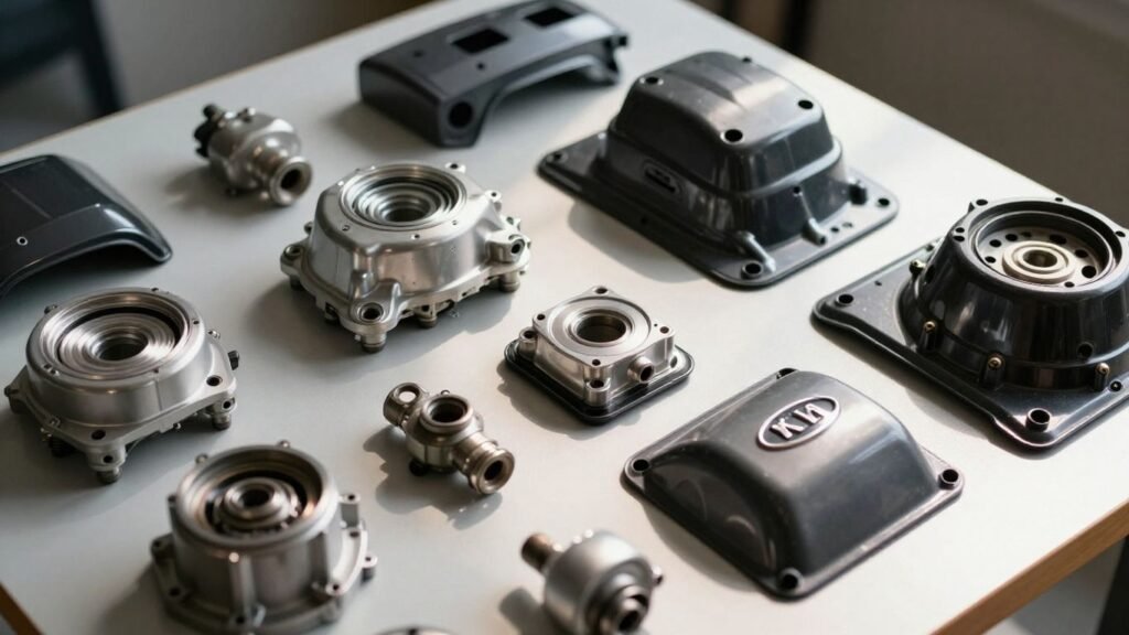 Genuine Kia car parts displayed for sale.