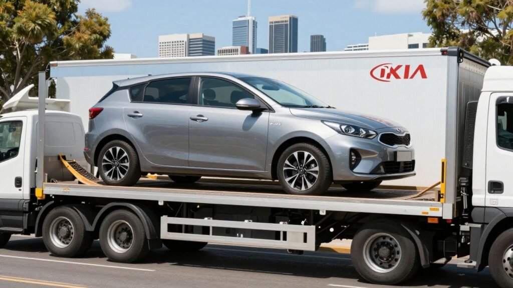 Kia car being shipped from Perth